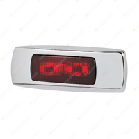 Narva 9-33V Surface Mount LED Rear End Outline Marker Red With Chrome Cover