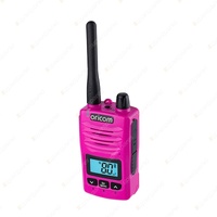 Oricom 5 Watt Pink Handheld UHF CB Radio - with Backlit LCD Display DTX600PNK