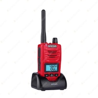 Oricom IP67 5 Watt Red Handheld UHF CB Radio - with Backlit LCD Display DTX600RD