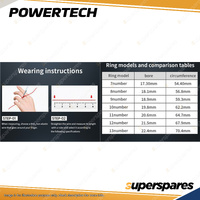 Powertech Smart Ring IP68 Blood Oxygen Heart Rate Sleep Monitor Silver - Small