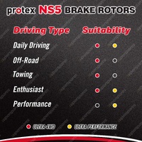Protex Frt NS5 Brake Rotors for Holden Commodore One Tonner Crewman VT VX VY VZ