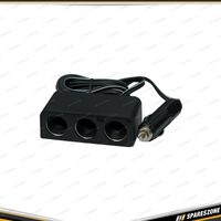 Charge Cigarette Lighter Acc Socket - With 3 Outlet & 2M Coiled Wire 12/24V