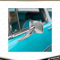 Pro-Kit 139mm Retro Door or Mudguard Mirror - Rectangle & Strong Cast Chrome