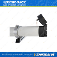 2x Rhino Rack Black Conduit Carrier Locking End Caps LSE100 Suit 100mm PVC Pipes