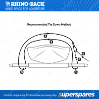 Rhino Rack 4.5m Rapid Straps with Buckle Protector RTD45P Lashing Capacity 80kg