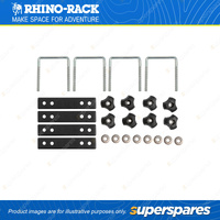 Rhino Rack U Bolts RUBK - 4 Square U Bolts Suitable for Heavy Duty Bar