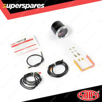 SAAS Electronic Volt Gauge 52mm Black Face Multi Colour Muscle Series 3