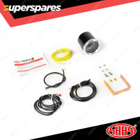 SAAS Electronic Fuel Level Gauge 52mm Black Face 12V Muscle Series 3