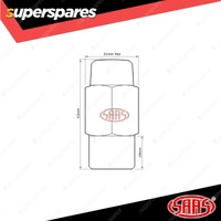 SAAS Wheel Nuts Mag 12 x 1.25 Chrome Finish 43mm Length - in a Pack of 5