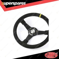 SAAS Steering Wheel 14 Inch Black Spoke Suede Drifter ADR Approved