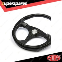 SAAS Steering Wheel 14 Inch Poly Octane Black Spoke Shallow 25mm Dish