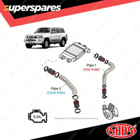 SAAS Intercooler Black Alloy Pipe Kit for Nissan Patrol GU Y61 ZD30 CRD 06-17