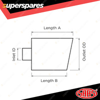 SAAS Stainless Steel Exhaust Tip Secure Onto Exhaust for Ford Falcon EF EL AU
