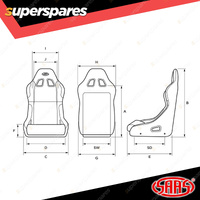 SAAS Automotive Seat Fixed Back Mach II Blue ADR Compliant Offers Seat Comfort