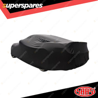 SAAS Car Cover Indoor Classic Ultra 4 Way 4.0m-4.4m Black Finish with SAAS Logo