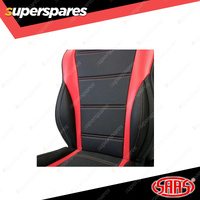 SAAS Seat Sports Cushion Pu Black-Red Large With Logo Including Bolster Padding
