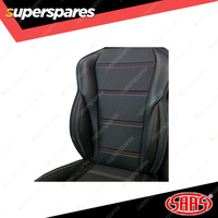 SAAS Seat Sports Cushion Pu Black Large With Logo Including Bolster Padding