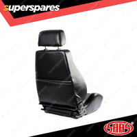 SAAS Premium Sports Seat 4x4 Black Cloth with PU Trim Dual Recliner ADR