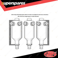 SAAS Oil Catch Can Baffle Dual - 12 AN Female Outlet Raw Aluminium Finish 500mL
