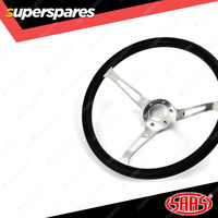 SAAS Steering Wheel Poly 15 inch Classic Deep Dish Brushed Alloy Slotted