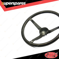 SAAS Steering Wheel Poly 15 inch Classic Deep Dish Black Alloy Solid