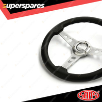 SAAS Steering Wheel PVC 14 inch Retro Brushed Spoke ADR Compliant Dish