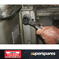 Toledo Dual Socket Metric Ratchet Podger - 21 x 24mm 450g 315mm Length