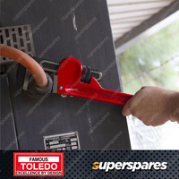 Toledo Pipe Wrench Steel - Overall Length 200mm 8" Max Jaw Opening 25mm 1"
