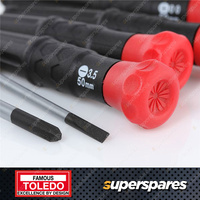 Toledo Precision Screwdriver Set 12 pcs - Includes Both Slotted and Philips Tips