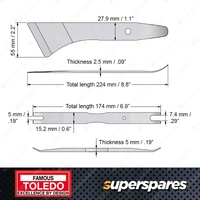 Toledo Trim Removal Tool Set - Steel Double Sided Tips Lengths 224/174mm