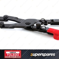 Toledo Long Reach Hose Clamp Plier - Dipped PVC Handles for Extra Grip