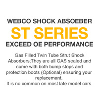 Rear Webco Shock Absorbers STD King Springs for SUBARU IMPREZA 2WD AWD GG 02-08