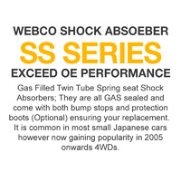 Front Webco Pro Shock Absorbers STD King Springs for FORD FALCON UTE XH 96-99