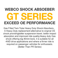Rear Webco HD Pro Shock Absorbers Raised King Springs for NISSAN PATROL GQ SWB