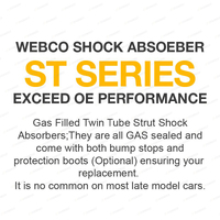 Rear Webco Shock Absorbers Lowered King Springs for Subaru Impreza GG AWD 00-02