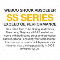 Front Webco Shock Absorbers Raised King Springs for Toyota Fortuner GUN156 15-On