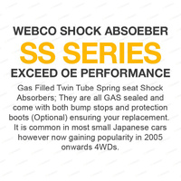 Front Webco Shocks Raised 50-100KG King Springs for Ford Ranger PY V6 Diesel