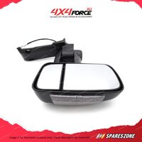 2x Door Mirror with Electric Signal Light On Cover for Nissan Navara NP300 15-On