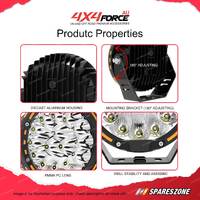 7 Inch LED Round Driving Lights With Brackets Offroad SUV 4x4 Truck Headlights