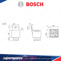 3Pcs Bosch Mini Relays 0332019150 - 16 Ohm Rated Current 30A Voltage 12V