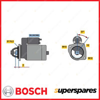 Bosch Starter for Volvo C30 533 S60 134 S80 124 V60 157 155 XC60 156 DZ XC70 BZ