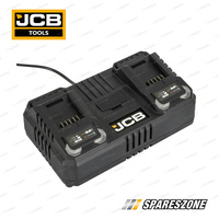 JCB Tools 18V 4.5A Dual Port Fast Charger - Overcharge & Thermal Protection