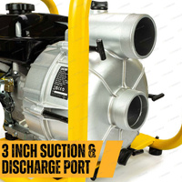 JCB Tools Water Pump Trash/ Dirty Water 3" 80mm 224CC - 4-Stroke Recoil Start