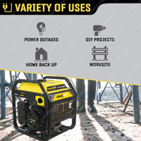 Maxwatt 4000W Inverter Generator Pure Sine Wave Petrol Open Frame Portable