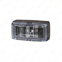 Narva LED Fr End Outline Marker White w/ Black Base Clear Lens & Connector 2.5m