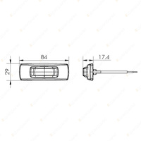 Narva 9-33V Surface Mount LED Front End Outline Marker White With Chrome Cover