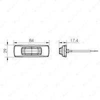 Narva 9-33 Volt Surface Mount LED Side Marker Lamp Red/Amber With Black Cover