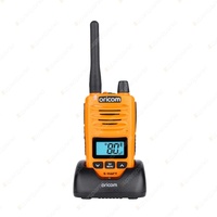Oricom 5 Watt Orange Handheld UHF CB Radio - 80 Channels IP67 Rating DTX600OR