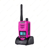 Oricom 5 Watt Pink Handheld UHF CB Radio - with Backlit LCD Display DTX600PNK