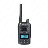 2x Oricom 5 Watt Handheld UHF CB Radios with Speaker Mic & Charging Pod DTXTP600